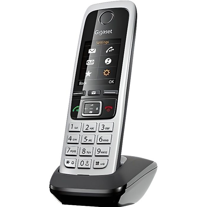 Gigaset C430HX Extension du combiné sans fil avec ID d'appelant DECTGAP SIP, RTP noir, argenté(e)