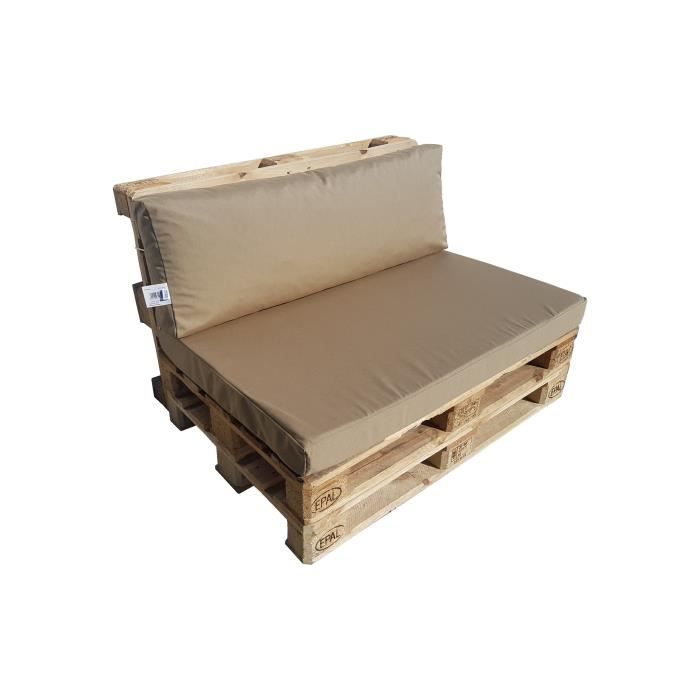 Natalia Spzoo Coussins pour Canapé Palette avec fermeture éclair beige