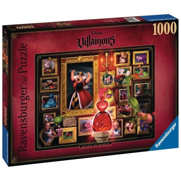 Puzzle 1000 p - La Reine de cœur (Collection Disney Villainous)
