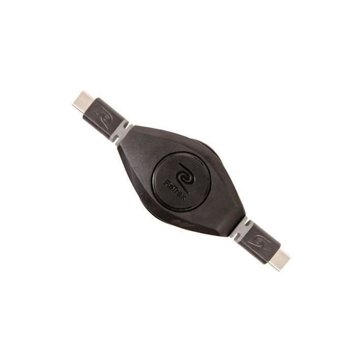 RETRAK Cable type-C retractable noir