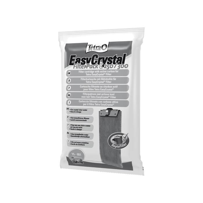 Cartouche pour filtre Tetra EasyCrystal Pack A250/300 pour aquarium Contenance 30 litres
