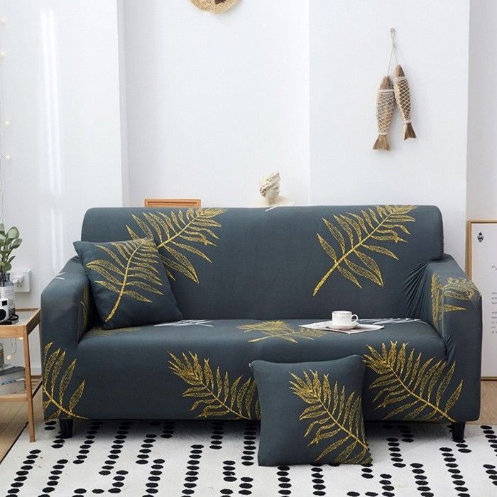 Housse Canape 3 Place avec Accoudoirs-190-230 cm-Housse de Canapé