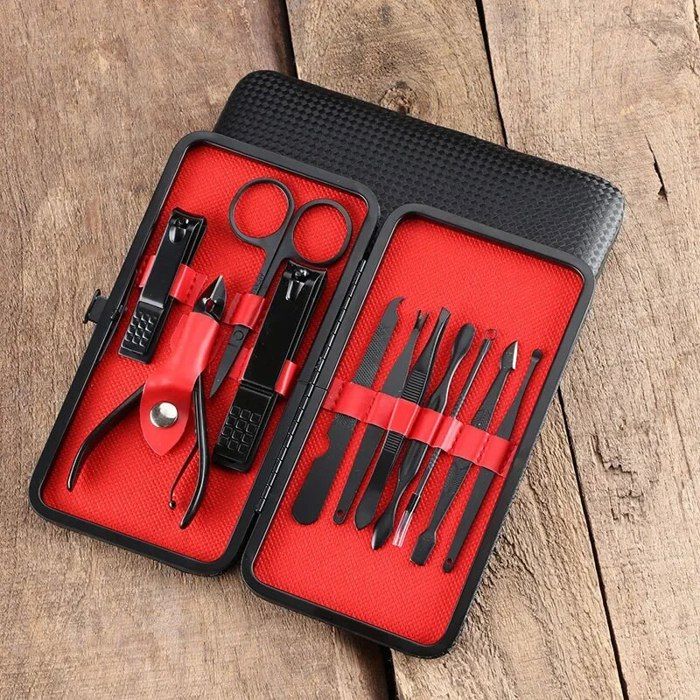 Ensemble de coupe-ongles en acier inoxydable avec étui portable Ensemble de coupe-ongles en acier inoxydable avec étui portable