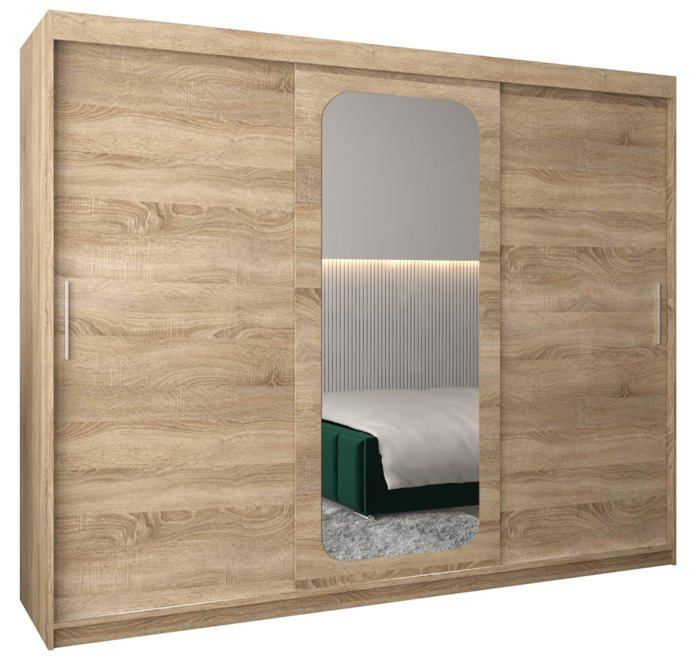 ABIKSMEBLE Boliwia 120 Armoire à Deux Portes Coulissantes Avec Miroir