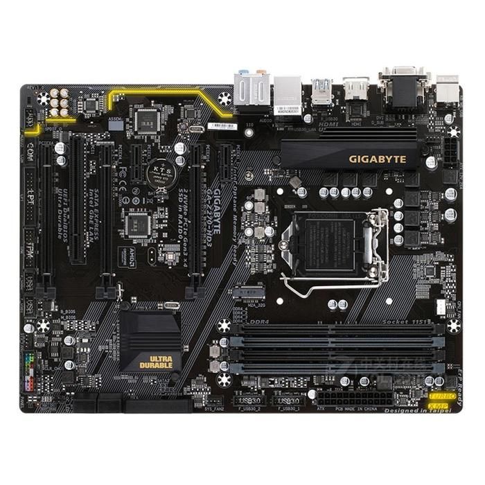 Carte mère GIGABYTE Z270-HD3 Intel Z270 Socket LGA1151 4xDDR4 SDRAM 64GB ATX - Gigabyte