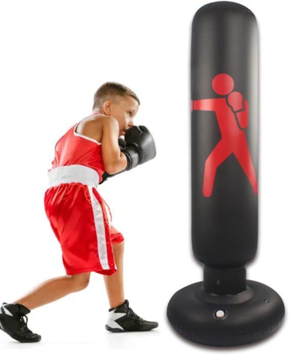 Sac de frappe gonflable sur pied, sac de sable, colonne
