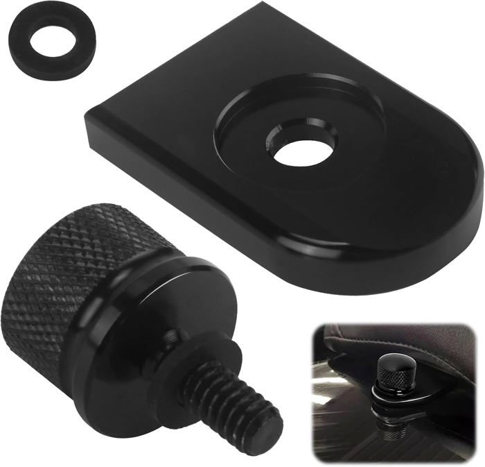 Bouton De Boulon De Selle Noir Pour Harley Davidson Road King Softail 1996-2020 - Fixation Rapide