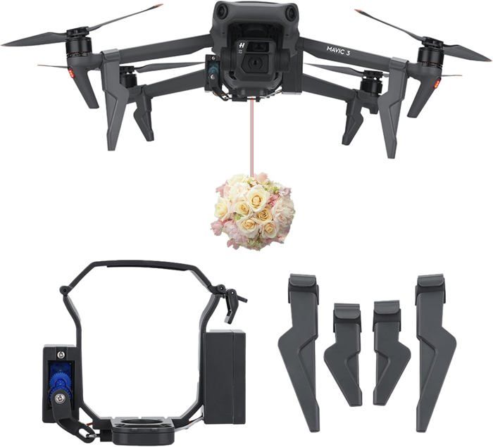 Mavic 3 Lanceur De Drone Airdrop Système System Largage Avec Jambe De Train DAtterrissage Payload Delivery Dispositif De Transpor