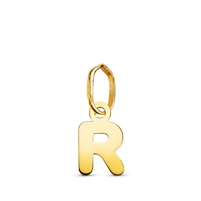 Pendentif Or 18 Carats 750 Jaune - Initiale Lettre R - Chaine Offerte Pendentif Or 18 Carats 750 Jaune - Initiale Lettre R - Chaine Offerte