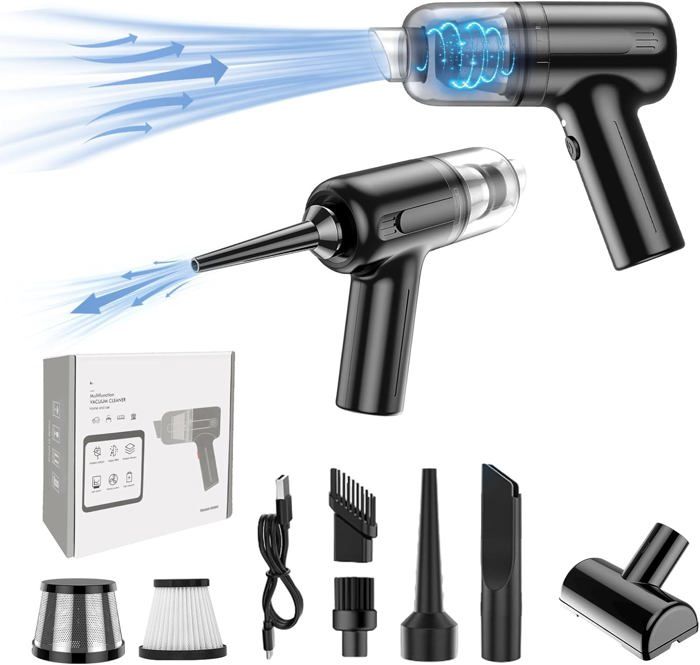 Aspirateur à Main, Puissant Aspirateur De Voiture Sans Fil 15 000 Pa, Mini Portable 120 W