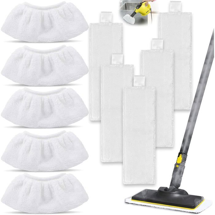 Accessoire Pour Nettoyeur Vapeur - Limics24 - 6X Bonnettes Microfibre Lingettes Remplacement