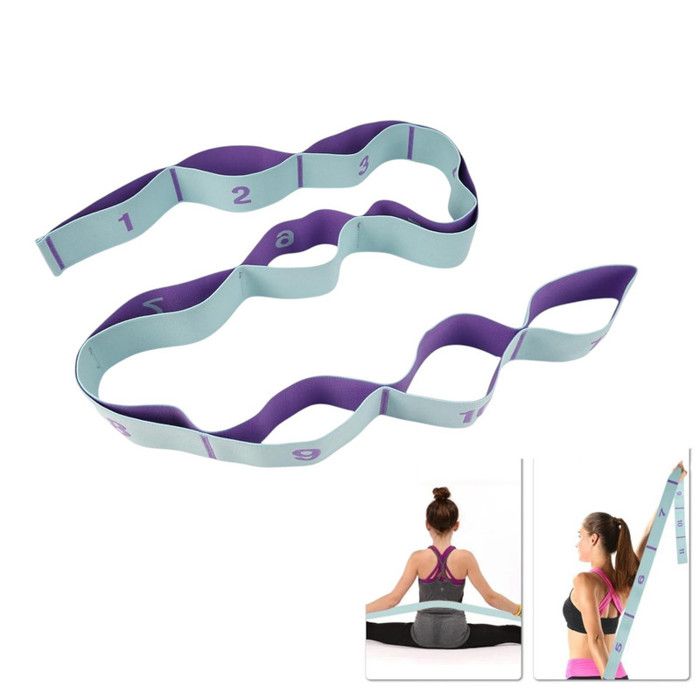 Sangle Extensible 1 sangle extensible de yoga avec 11 fentes pour Pilates, danse et ...