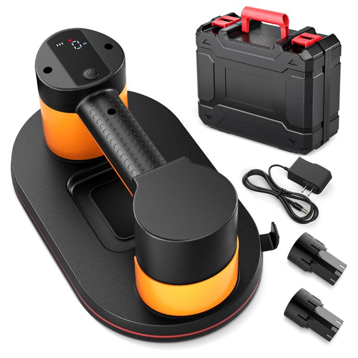 Ventouse Électrique Écran LCD Charge Maximale 300kg 275 x160 mm 4000mAh Batterie*2 pour Carreaux Verre Marbre assiette