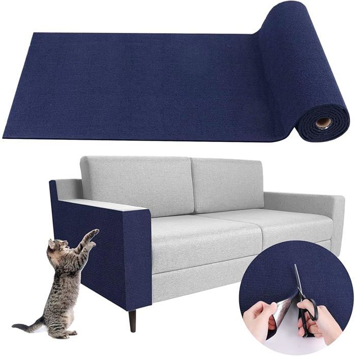 Meilleurs prix pour Griffoir Chat Canap- Protection Canap Anti-Griffe DIY - Remplacement de la Tour Chat (Bleu Fonc 40X300cm)