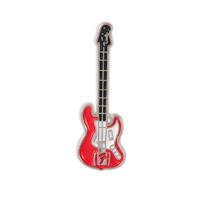 CLJ - Pins - guitare électrique rouge - Rouge - Unisexe - Musique - qualité de finition - Epingle - Broche - Badge - PINS MUSIQUE
