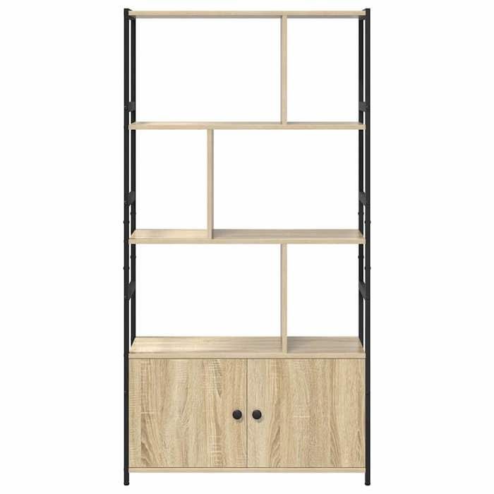 Bibliothèque SOLOMOON CHIC Étagère Chêne sonoma 80x30x155.5 cm Bois dingénierie BB325