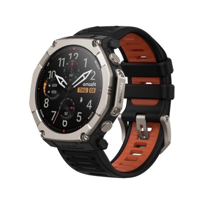 Amazfit T-Rex Ultra 2 GPS NFC 51mm AMOLED Titanio Negro Marrón Talla Única Resistencia Agua 10ATM