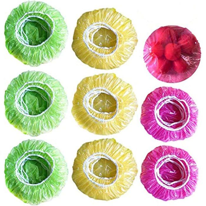 60 Pièces Bol Alimentaire Covers Couverture Alimentaire Coloré Réutilisable Stockage élastique Couvre Bol en Plastique