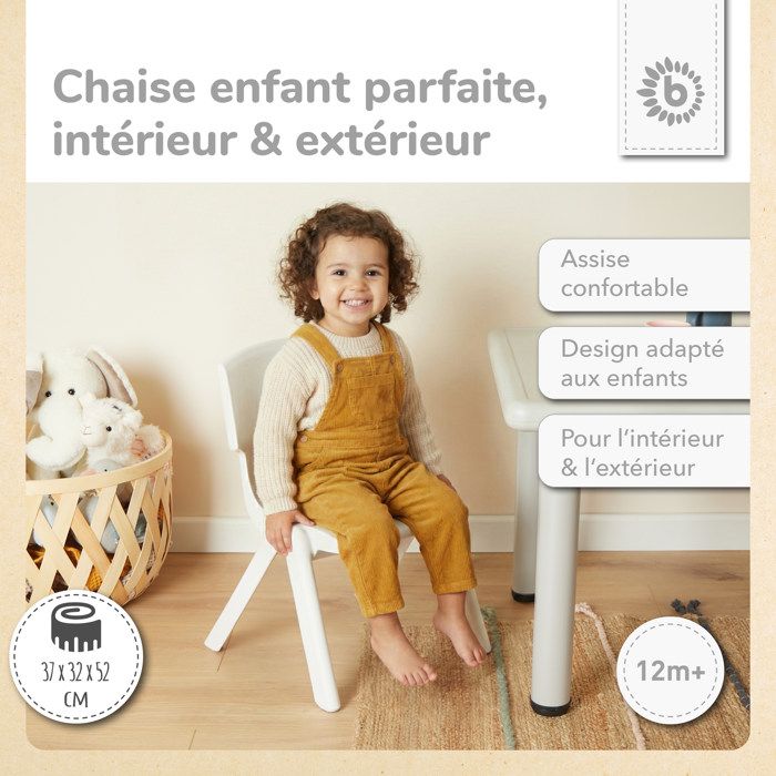 Bieco Chaise pour Enfants Jusquà 80 kg Empilable & Anti-basculement Pour lintérieur et lextérieur Chaise Jardin Enfant Bieco Chaise pour Enfants Jusquà 80 kg Empilable & Anti-basculement Pour lintérieur et lextérieur Chaise Jardin Enfant