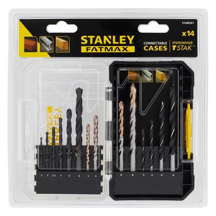 Stanley Sta88561 xj Forets De Précision Pour Métal Cassette De 2 à 8 Mm 14 Pièces - vue 2