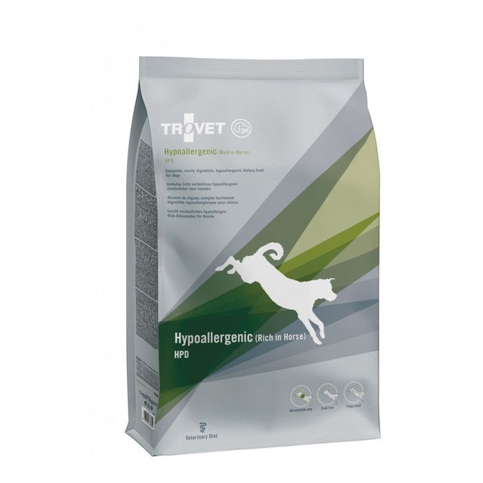 Croquettes hypoallergéniques pour chiens - TROVET - Riche en cheval - 10 kg - Sans céréales - Sans gluten