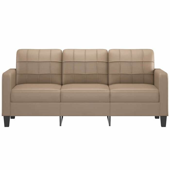 SHELL© SOFA-Canapé salon - 3 places - (par siège) : 110 kg - Cappuccino 180 cm Similicuir C4605