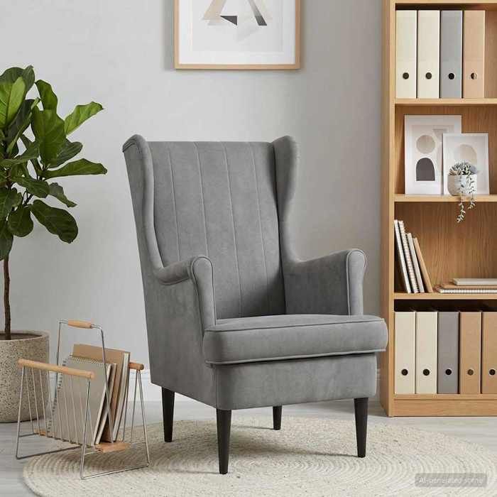 vidaXL fauteuil Gris foncé Velours 42029938