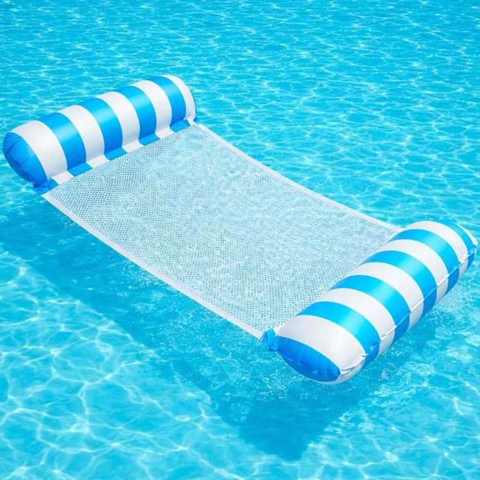 Hamac Gonflable Pour Piscine – Matelas Flottant En PVC – Relaxation Et Jeu – Chaise Longue, Selle Ou Flotteur – 130 X 70 Cm – Léger 330 G