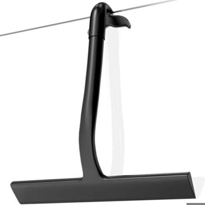 23 cm noir Raclette de Douche pour paroi de Douche sans Traces en Silicone pour Portes et Fenêtres en Verre Pas de Perçage ave 23 cm noir Raclette de Douche pour paroi de Douche sans Traces en Silicone pour Portes et Fenêtres en Verre Pas de Perçage ave