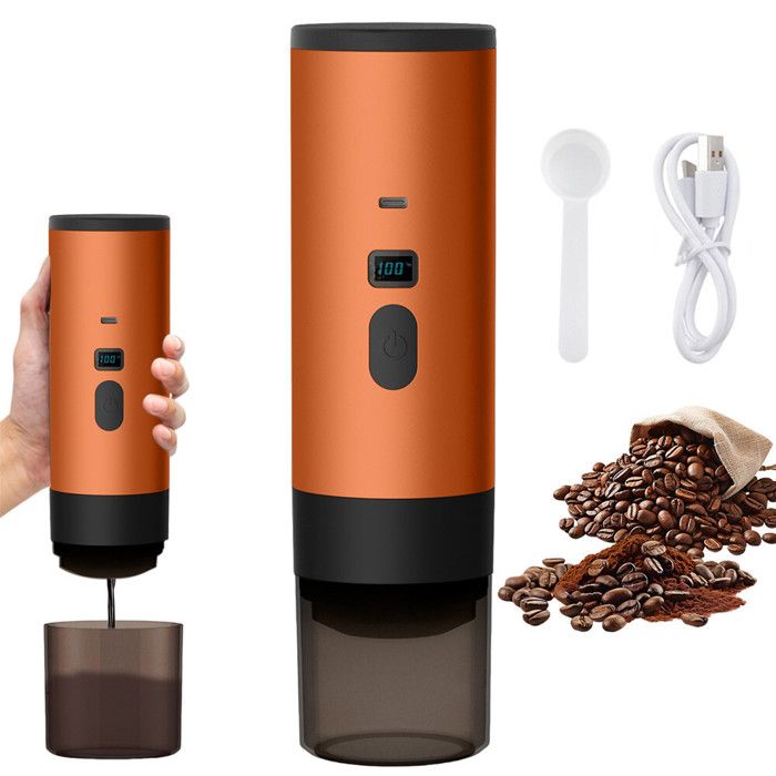 Cafetière portable 3 en 1 Machine à café à capsules portable tasse café 120 ml 15 bars 72W Capsules Café Moulu Facile démonter