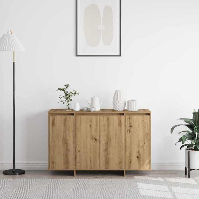 Marron Commode Salon CHIC Buffet bas/Cabinet 1 PC chêne artisanal 120x41x75 cm Bois dingénierie N12537