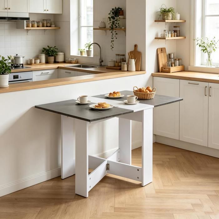 PIPIPOXER Table à manger pliable table cuisine petite table pliante table repas pour petite cuisine salon Mobilier minimaliste