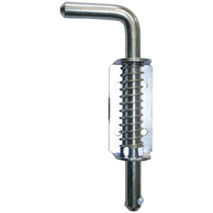 AFBAT Verrou pistolet à ressort - 14 mm - Zingué blanc