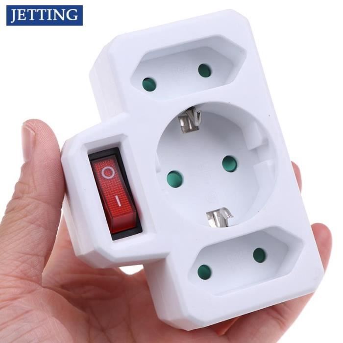 Lot De 3 Adaptateurs Voyage UK Vers UE – 2 Broches – Certifié CE