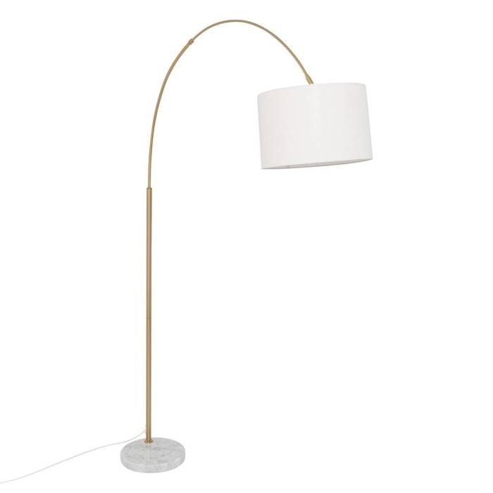 Lampadaire arche Tilio doré H195cm