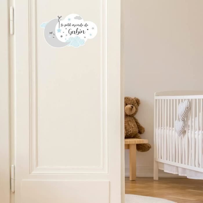 Sticker Porte Personnalisable Avec Prénom – Décoration Chambre Enfant Licorne – Autocollant Mural Facile à Poser Sans Traces - 12