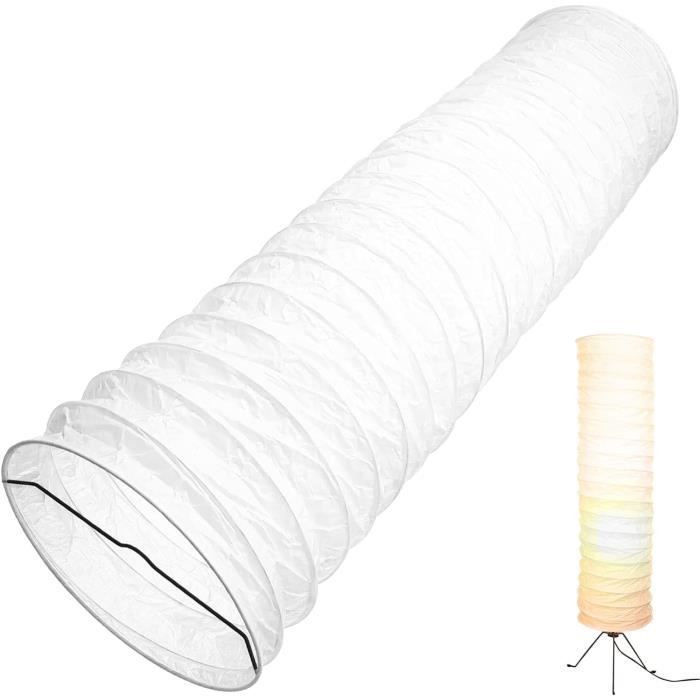 Abat-jour En Papier Pour Lampadaire – 95 Cm De Haut, Pliable, Couleur Beige | Éclairage Doux, Décoration Moderne Salon - 7
