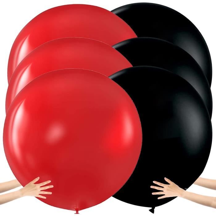 6Pcs Ballon Gonflable Géant 90Cm, Ballons Rouges Géants Ballons Noirs Épais  Énormes Ballons En Latex Épais Ballons Forts Pou[u8844] - Cdiscount Maison