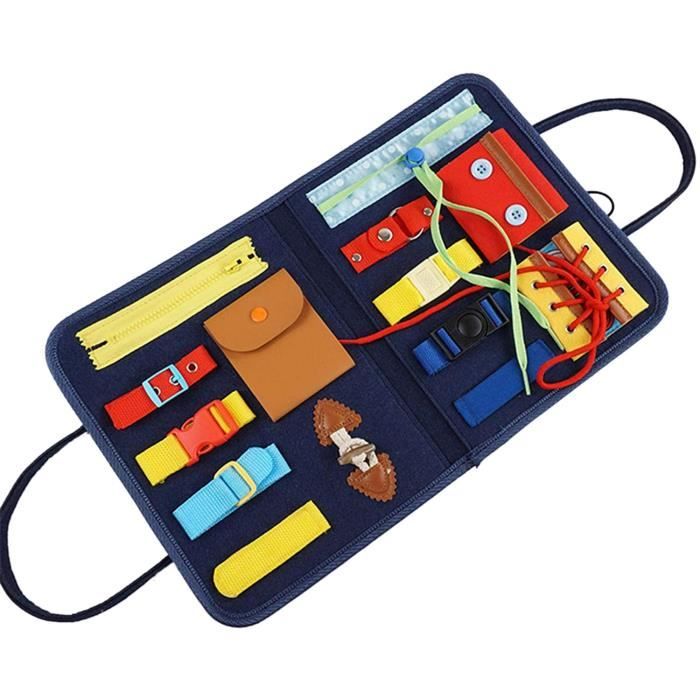 Busy Board Pour Les Tout Petits Planche Educative Sensorielle Essentielle Motricite Fine Voyage Jouet Apprentissage Robe Pour 1 2 3 Cdiscount Puericulture Eveil Bebe