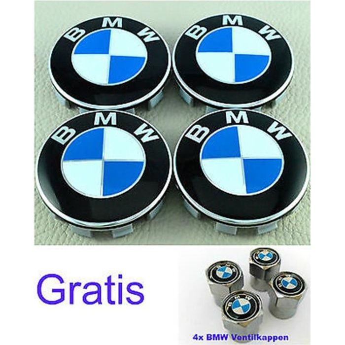 BMW 4X68mm rim Caches capuchon central de moyeu pour tous les originaux BMW Jantes BMW gratuit 4x Valve Caps