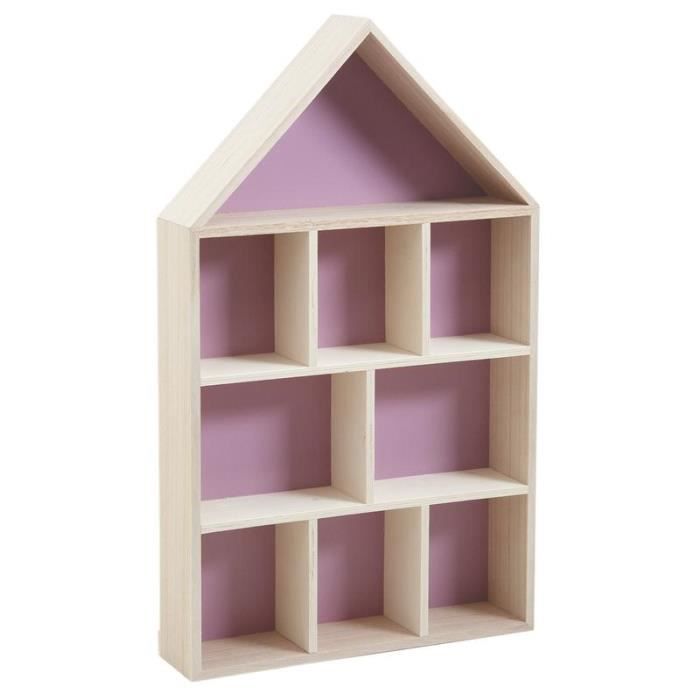 Etagere Maison En Bois 9 Cases Achat Vente Etagere Murale Etagere Maison En Bois 9 Ca Cdiscount