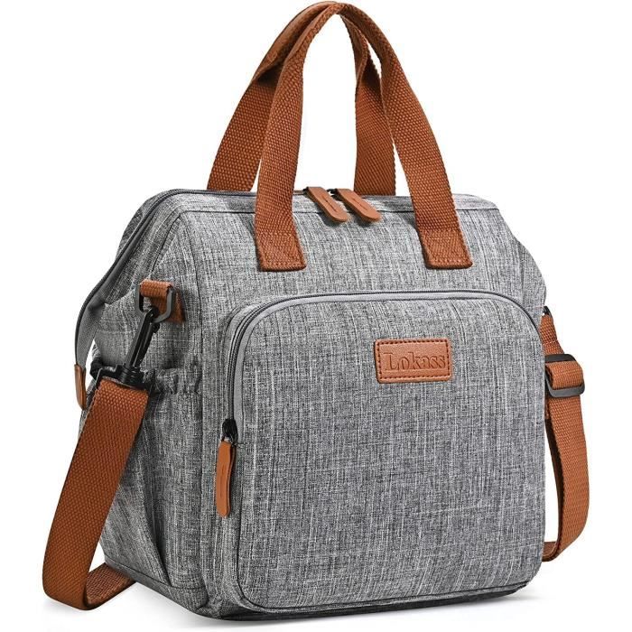 Sac à Lunch Isotherme Rose Avec Sac à Couverts | Boîte Repas Enfant Et Femme | Tissu Oxford