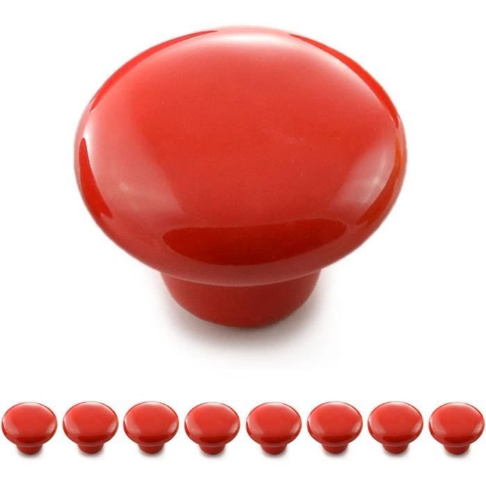 Poignée-bouton rond en porcelaine, bouton de meuble, bouton de tiroir ...