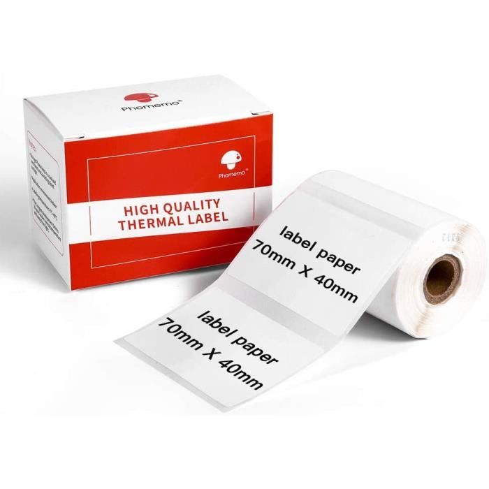 Étiquettes Adhésives Thermodirect 70x32 Mm - Rouleau De 2100 Étiquettes, Pour Imprimante Thermique