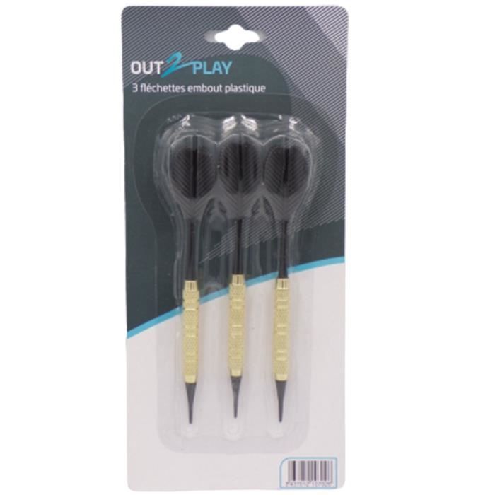 Fléchettes - 3 fléchettes - Pointes en plastique - Pour cible électronique - Mixte
