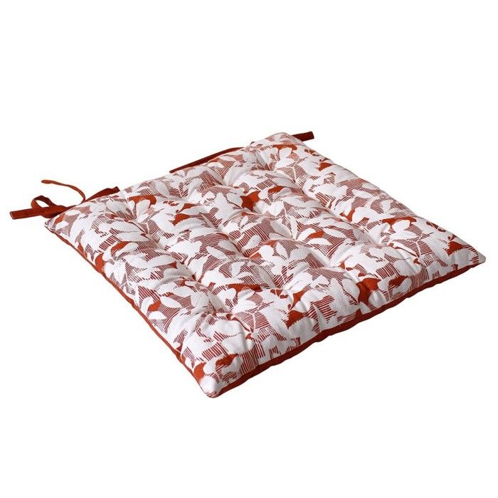 Atmosphera - Galette de chaise Otto - 38 x 38 cm. - Gris
