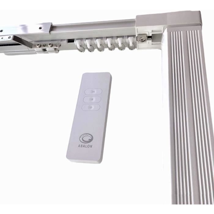 ABALON Rail motorise pour Rideaux, de 1 a 4 metres, Moteur Wifi compatible avec Alexa, Google Home, Smartphone App, Smart Hom