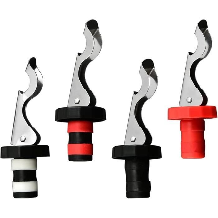6 Bouchons De Vin Réutilisables En Inox - Étanchéité Hermétique, Pour Bouteilles Standard 15-20mm