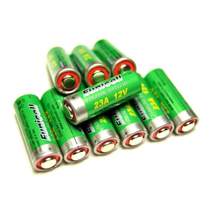 Lot De 10 Piles Alcaline A23 / 23A 12V Eunicell - Jeux