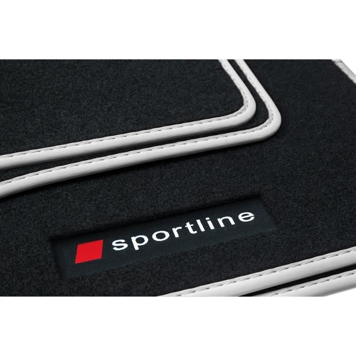 Tapis de sol Sportline adapté pour Audi Q3 F3 année 2018- [Argent]